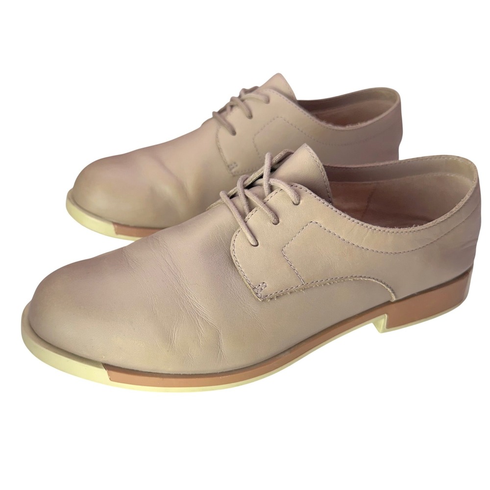 Camper Bowie Minimalist Shoes Loafer Quiet Luxury Beige Tan Normcore Chic 7‎